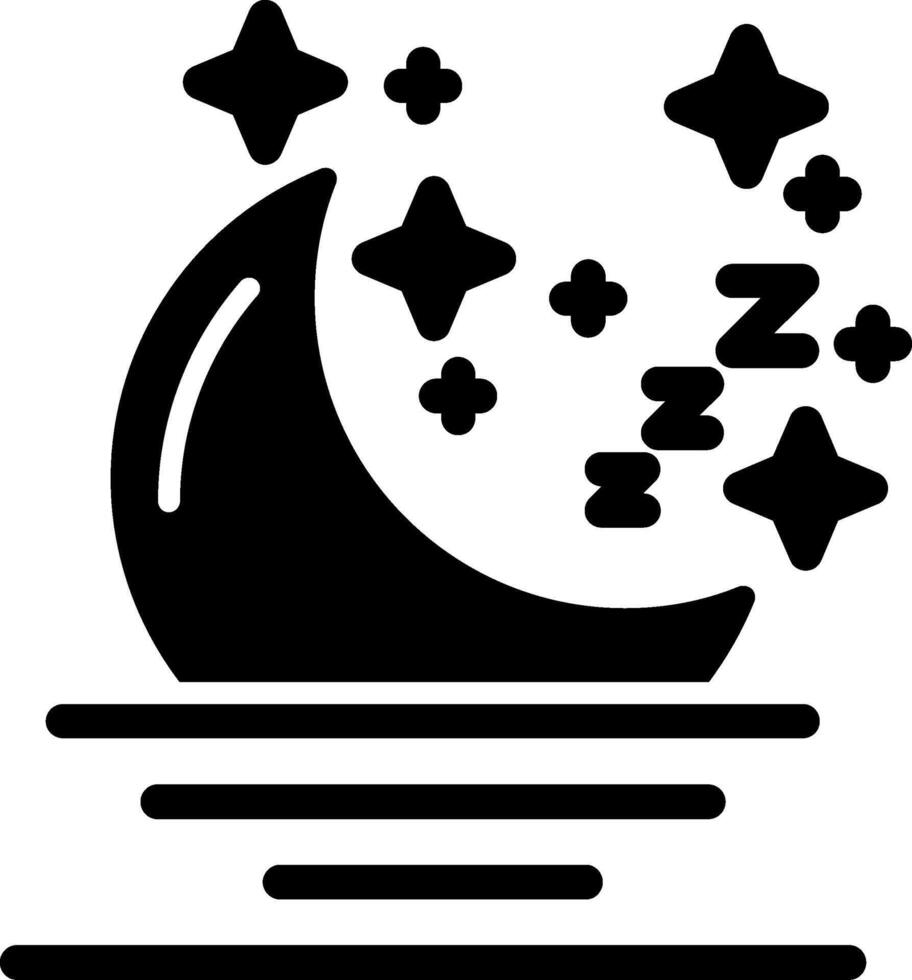 Moon Glyph Icon vector