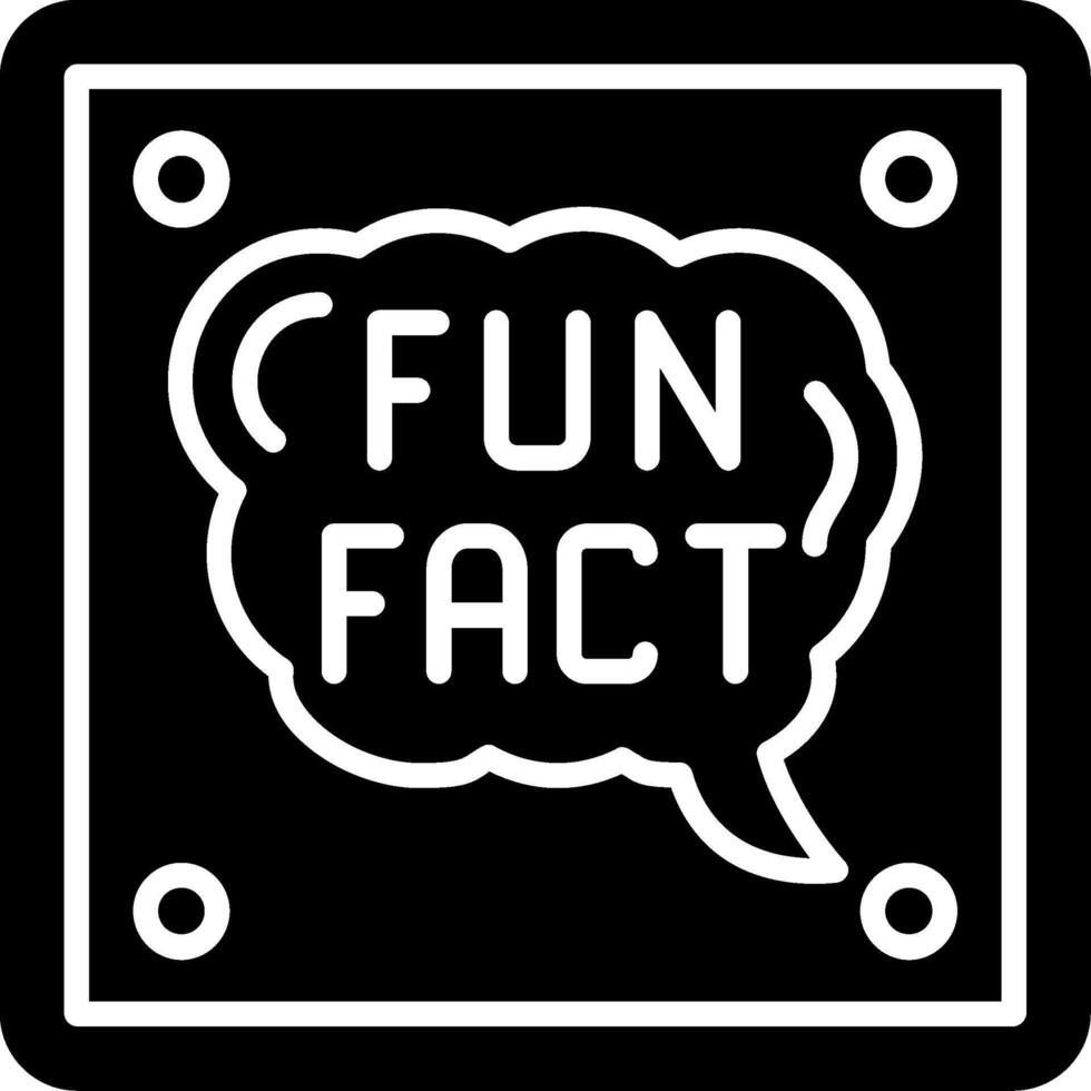 Fun Fact Glyph Icon vector