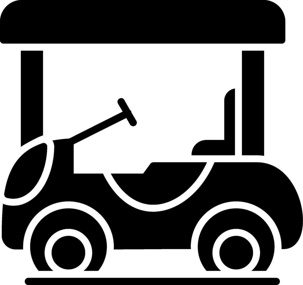 Golf Cart Glyph Icon vector