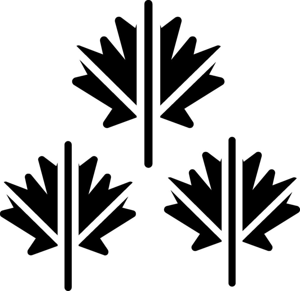 Maple Leaf Glyph Icon vector