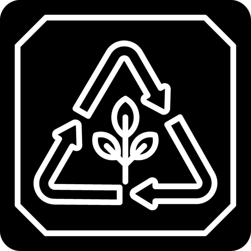 Recyclable Glyph Icon vector