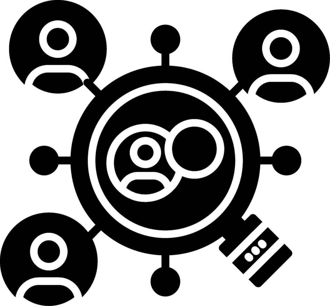 Recruitment Glyph Icon vector
