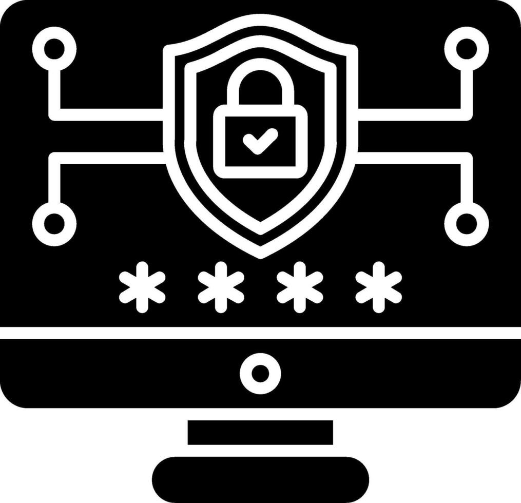 Security Glyph Icon vector