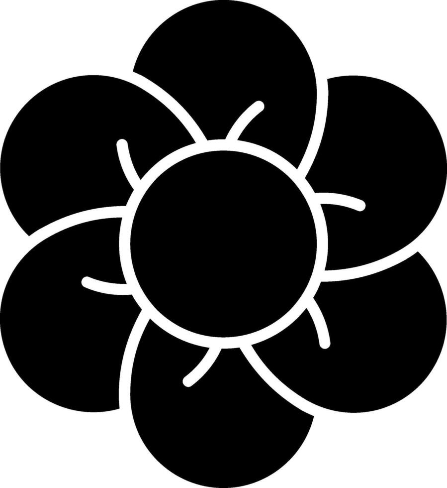 Strawberry Blossoms Glyph Icon vector