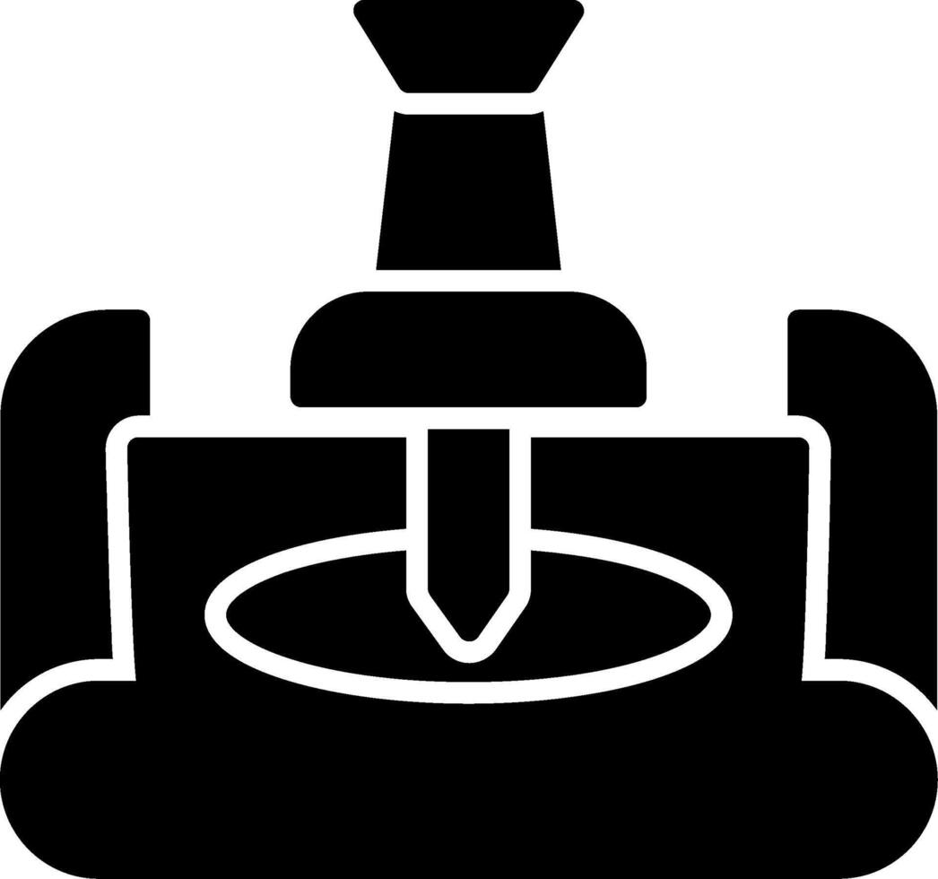 Push Pin Glyph Icon vector
