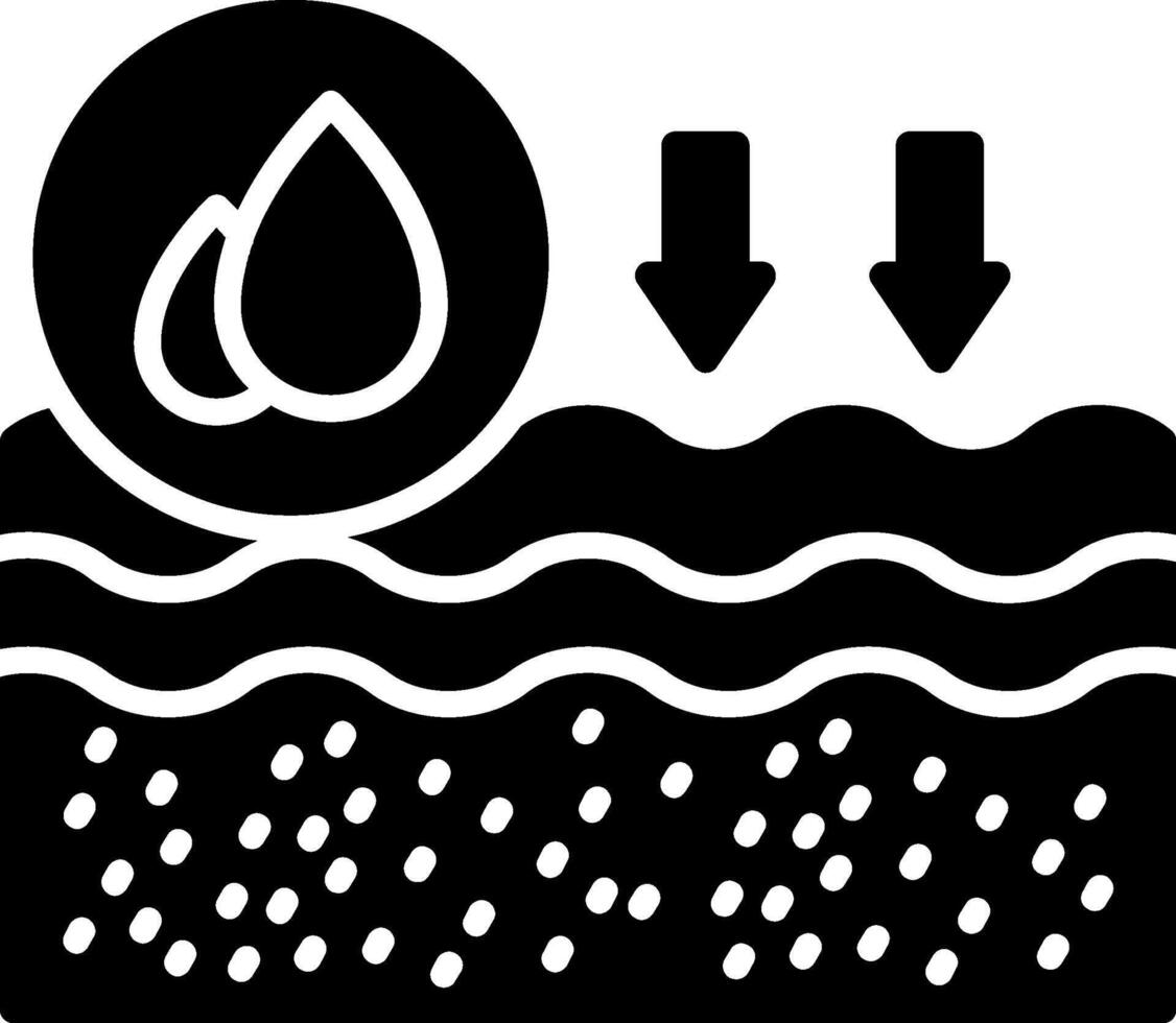 Sea Water Glyph Icon vector