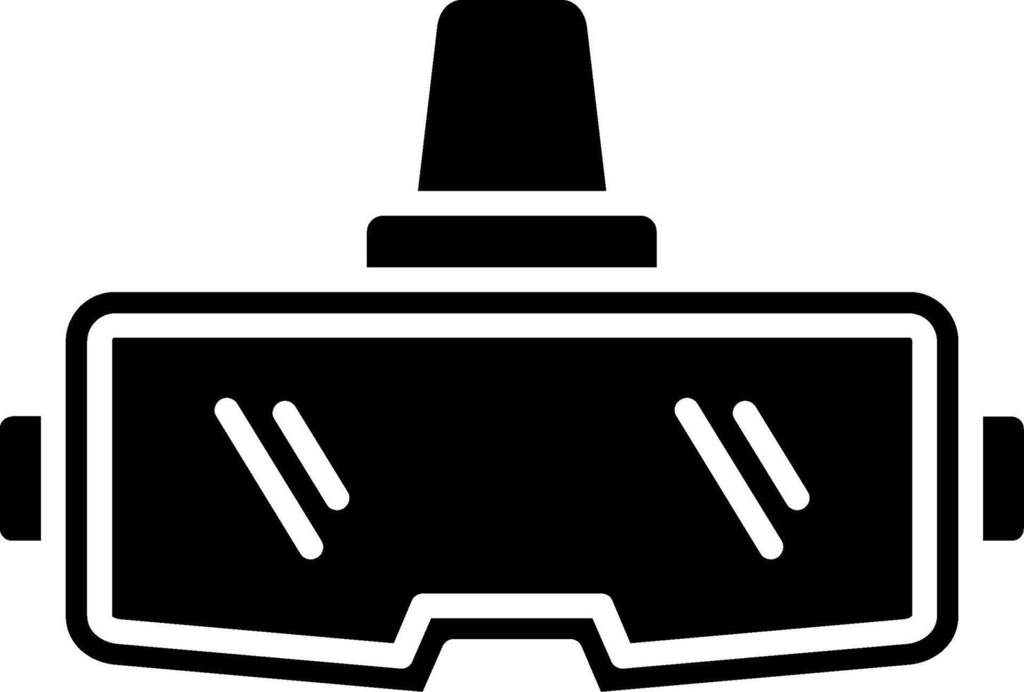 Virtual Reality Glasses Glyph Icon vector