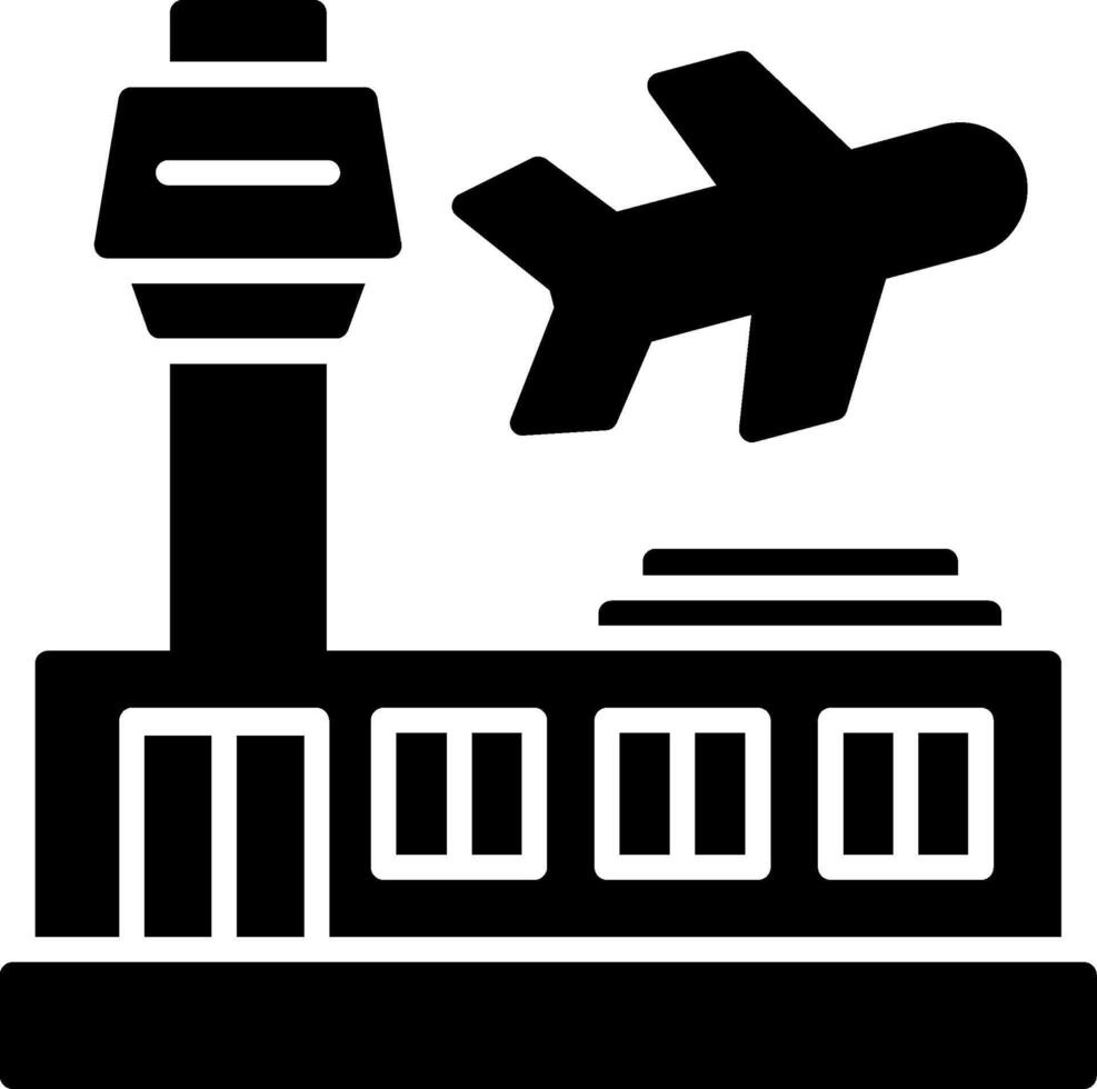 Airport Glyph Icon vector