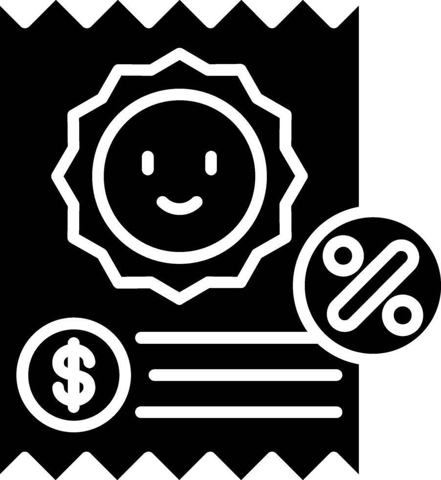 Bill Glyph Icon vector