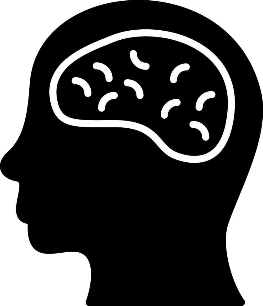 Brain Glyph Icon vector