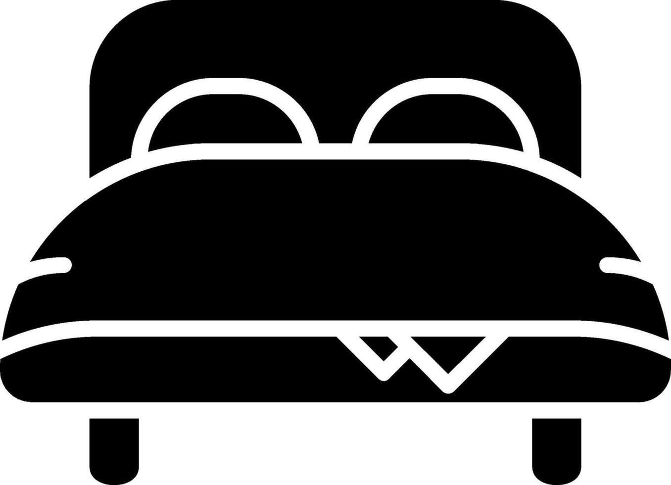 Bed Glyph Icon vector