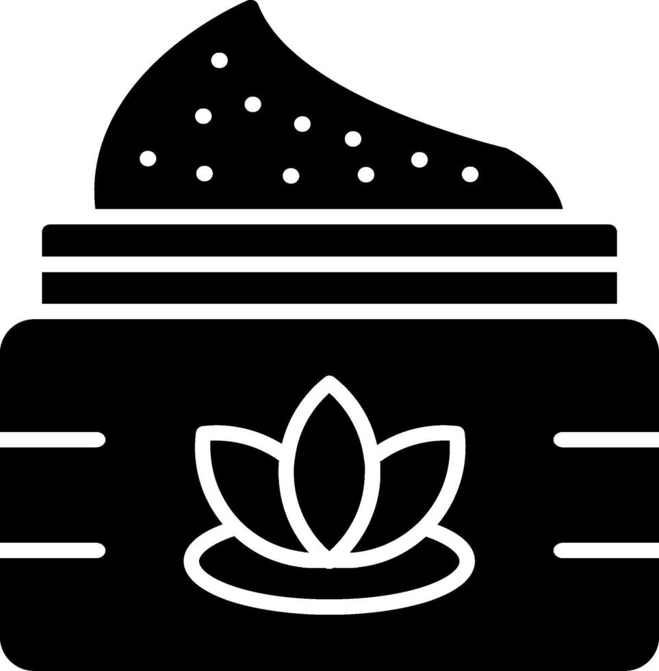 Body Scrub Glyph Icon vector