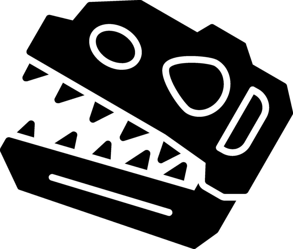 Dinosaur skull Glyph Icon vector