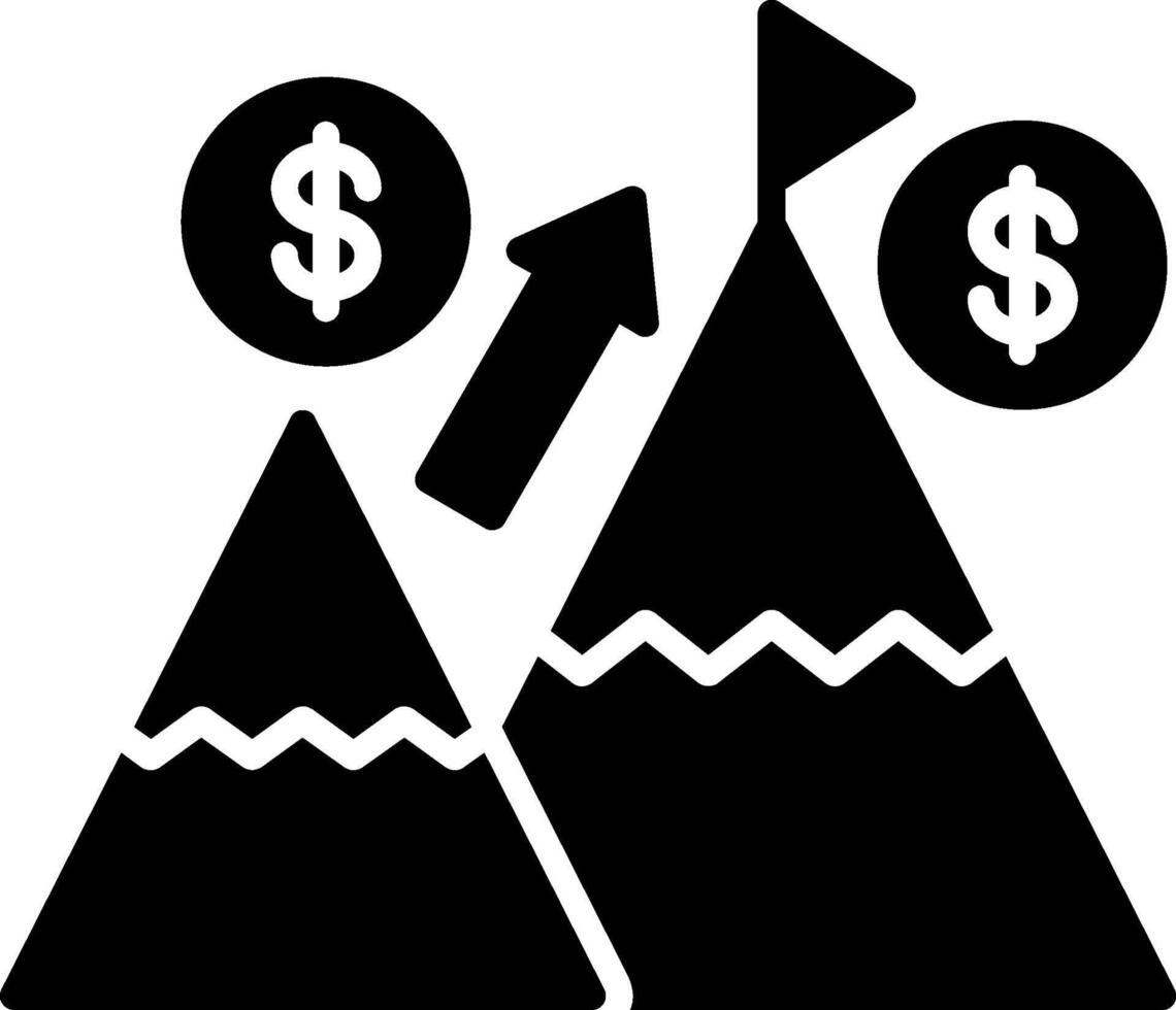 Goal Glyph Icon vector