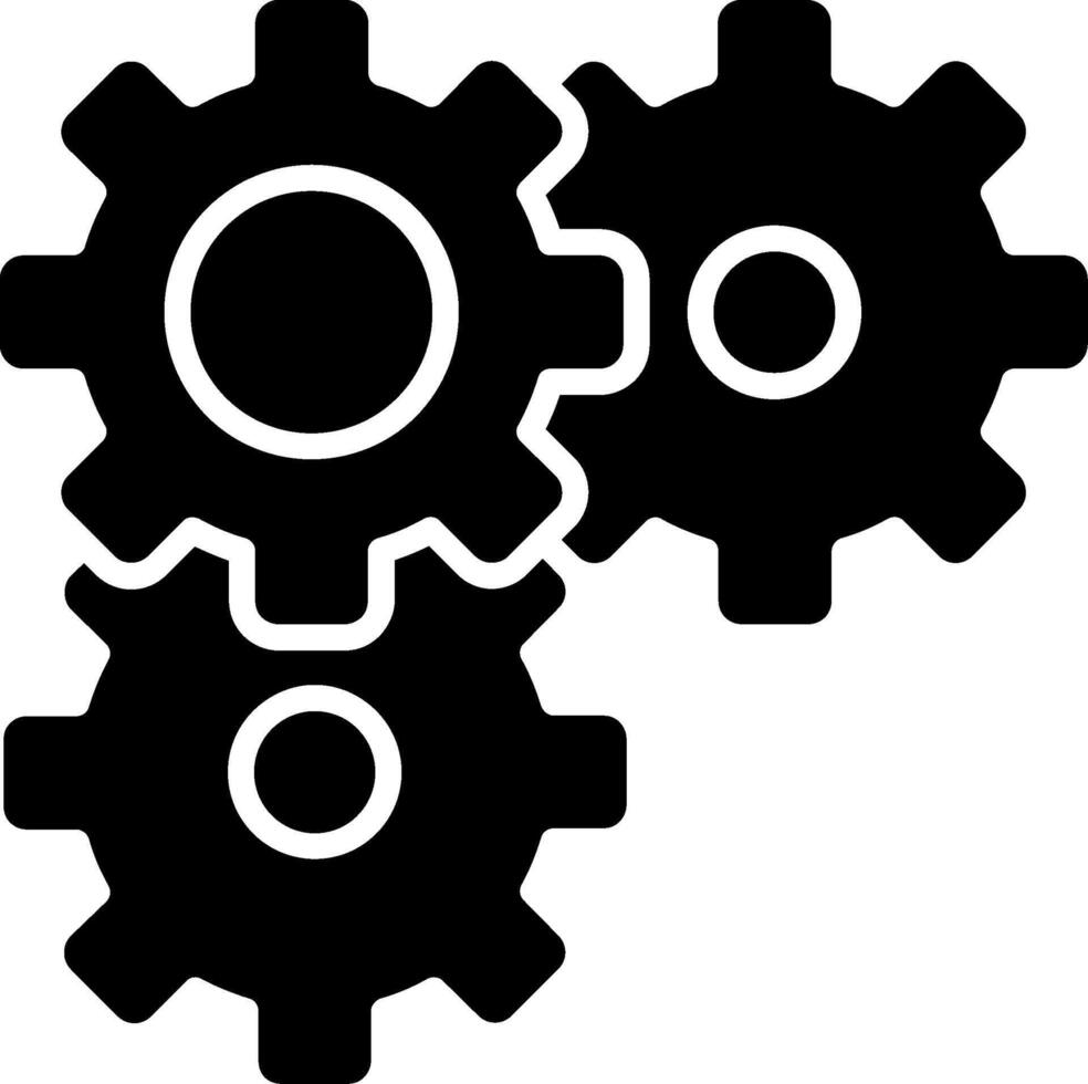 Integration Glyph Icon vector