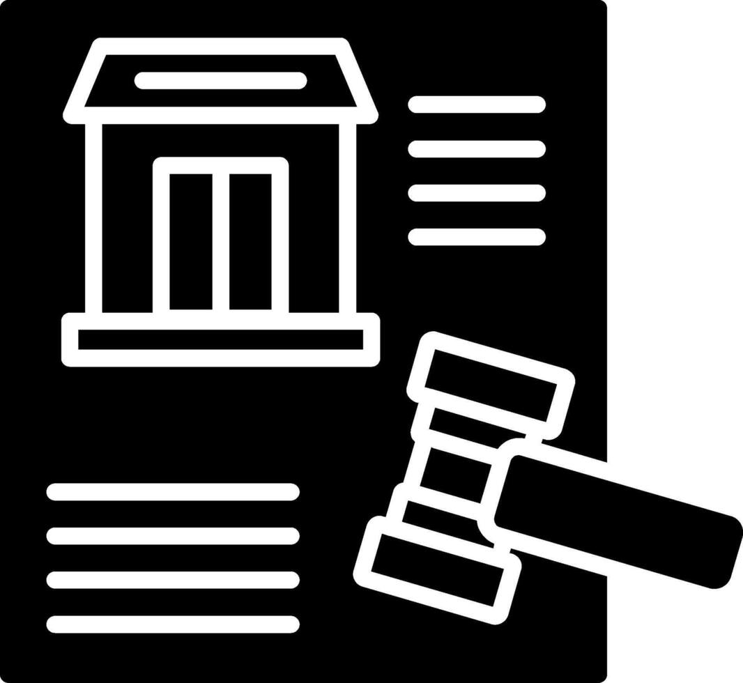 Law Glyph Icon vector