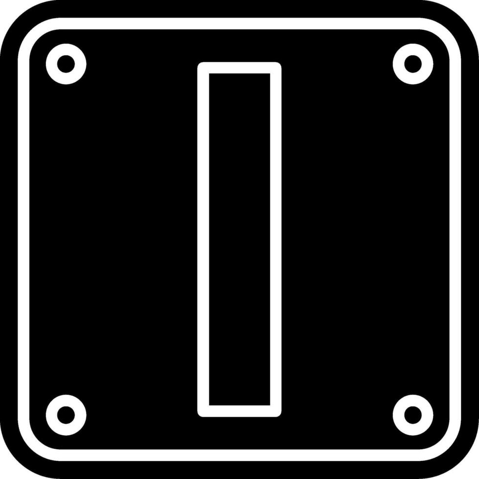 Letter I Glyph Icon vector