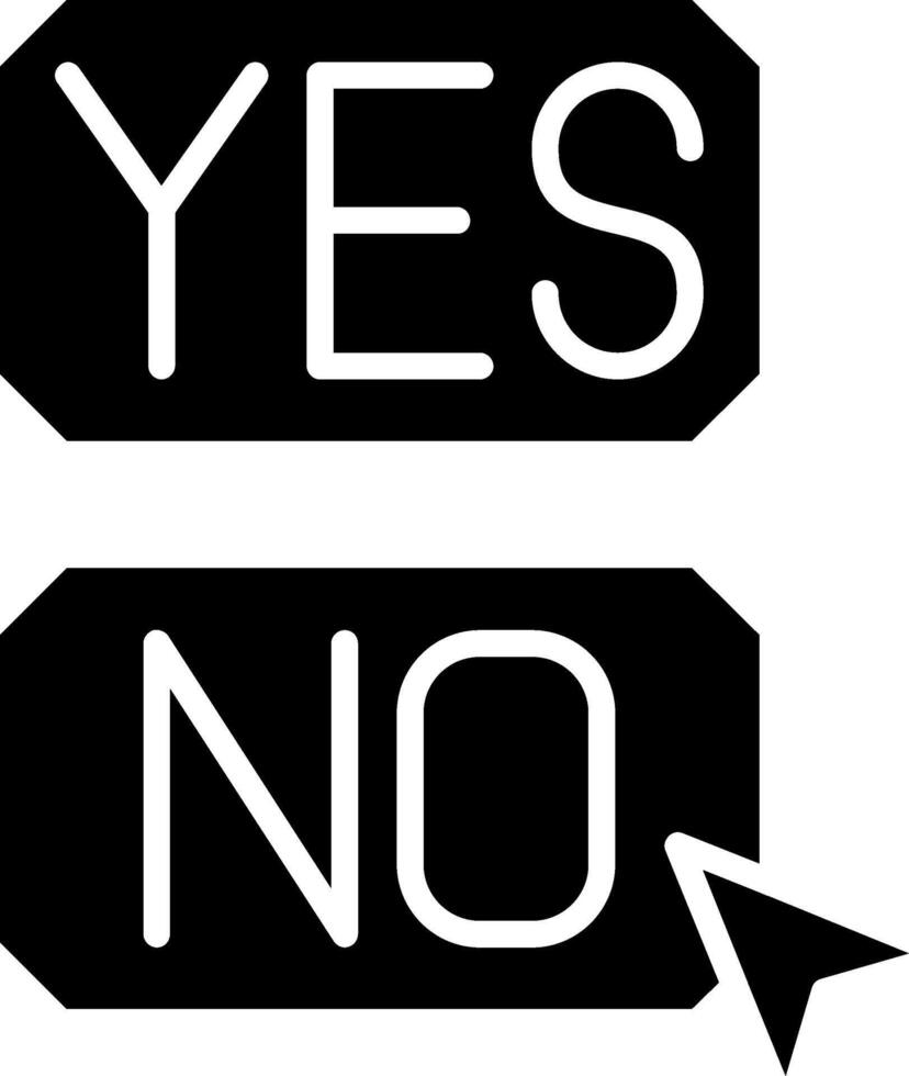 No Glyph Icon vector