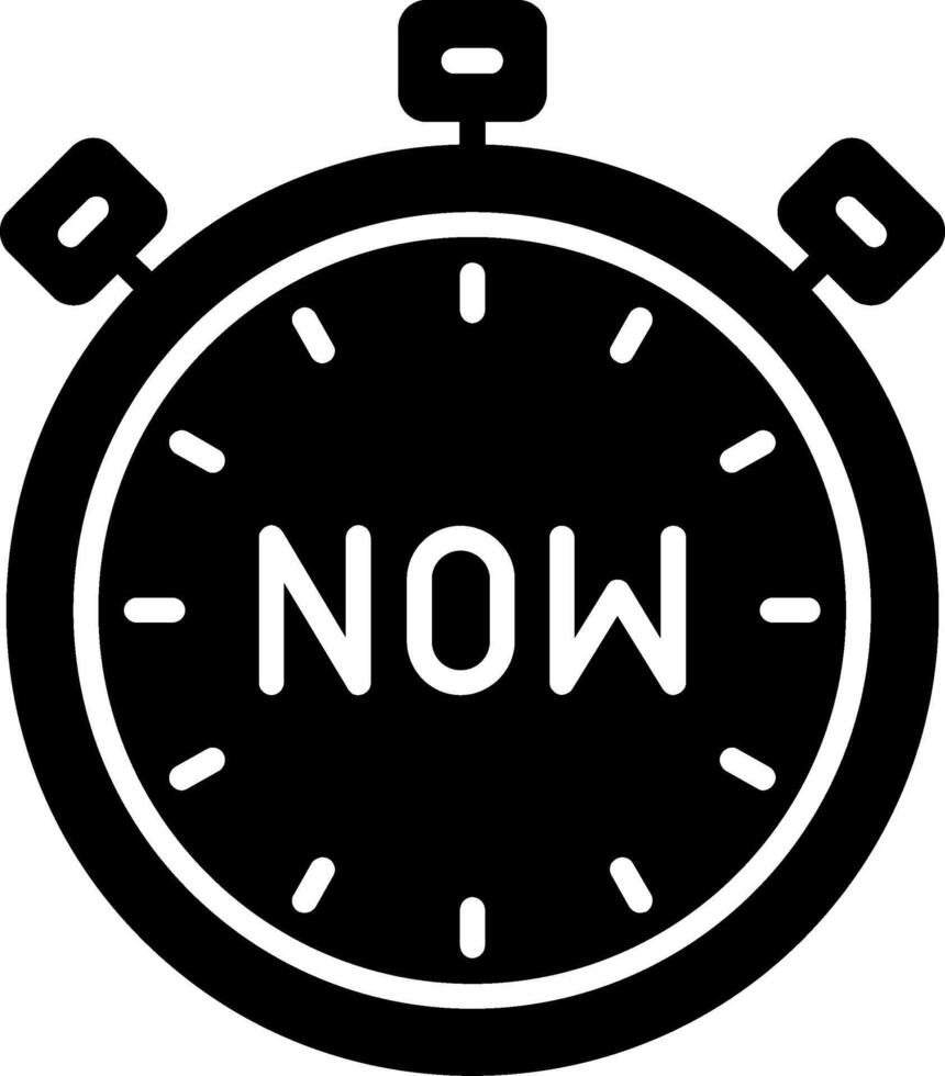 Now Glyph Icon vector