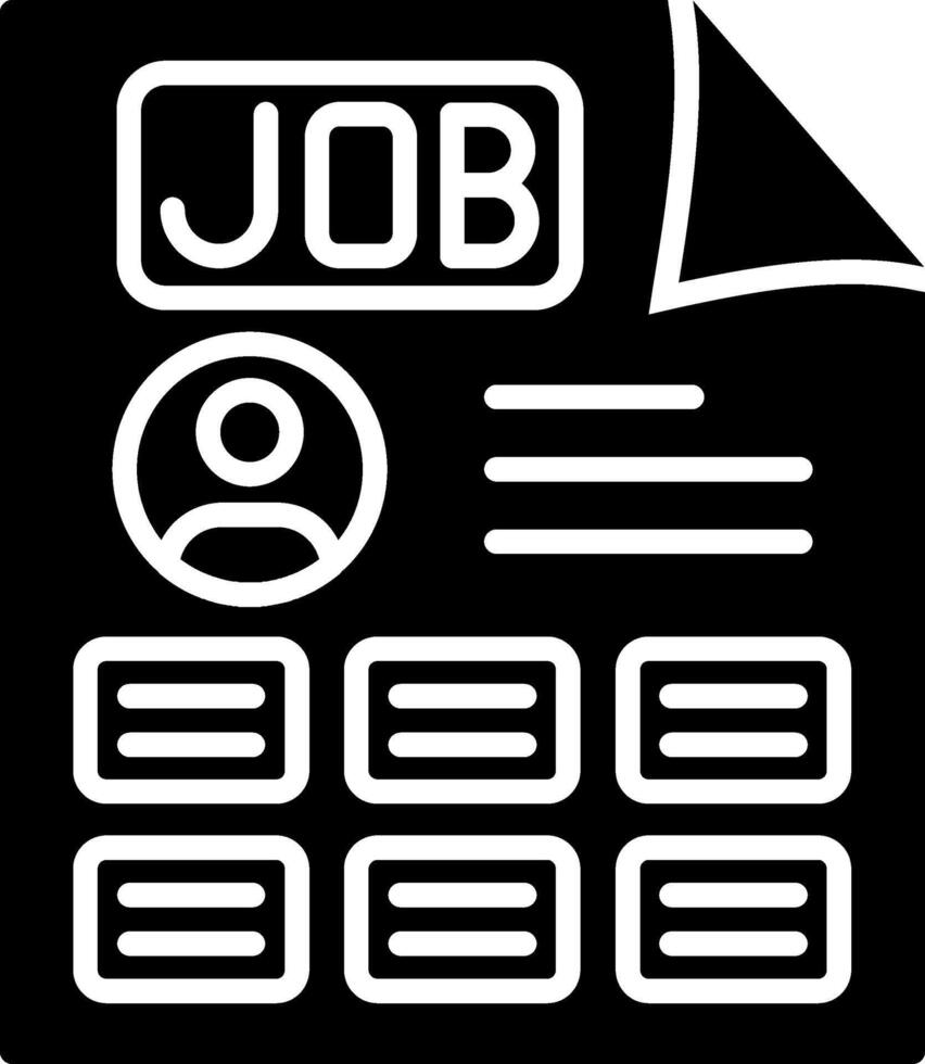 Job Glyph Icon vector