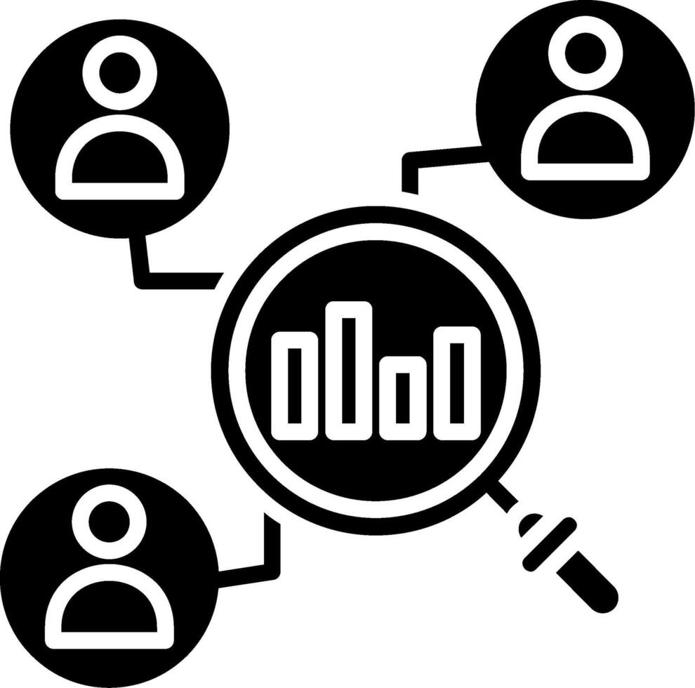 Research Glyph Icon vector