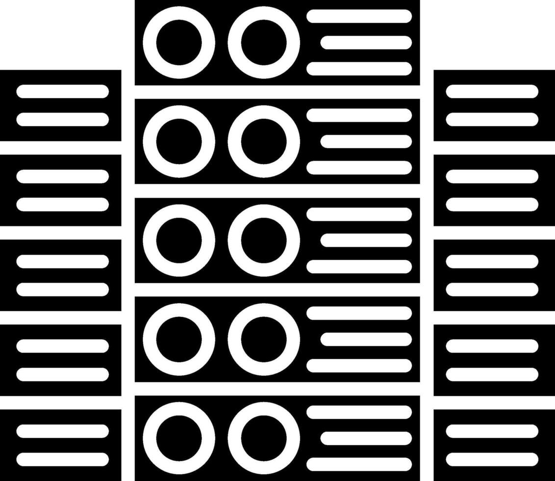 Servers Glyph Icon vector