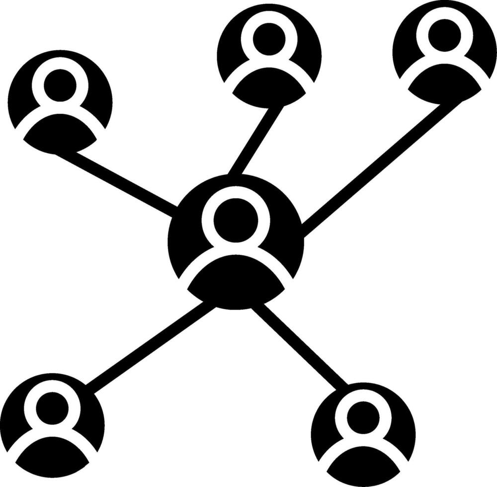 Social Network Glyph Icon vector