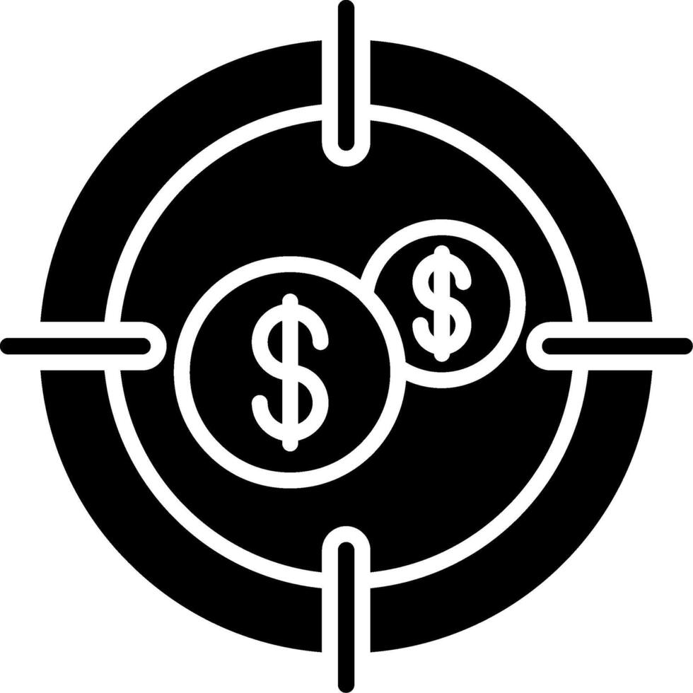 Target Glyph Icon vector