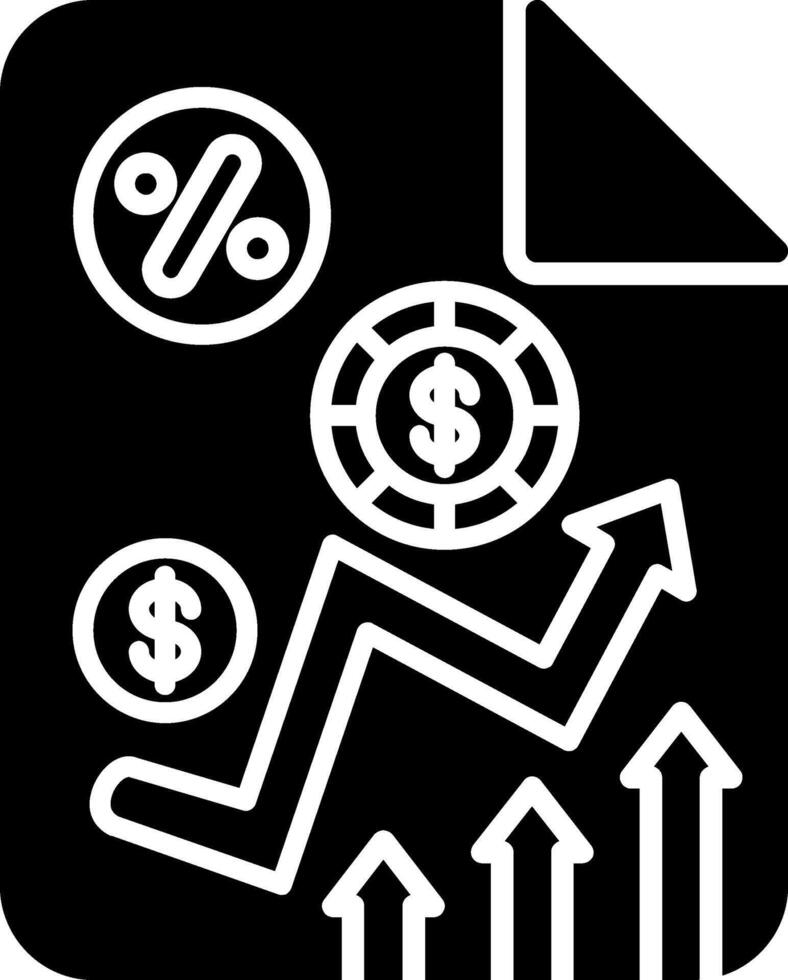Tax Glyph Icon vector