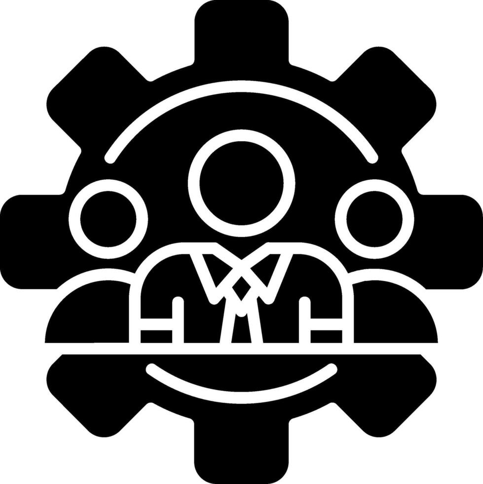 Team Management Glyph Icon vector