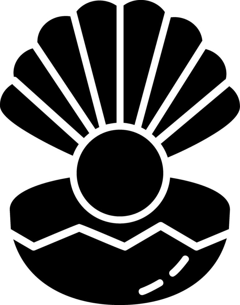 Shell Glyph Icon vector