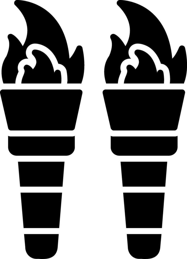 Torch Glyph Icon vector