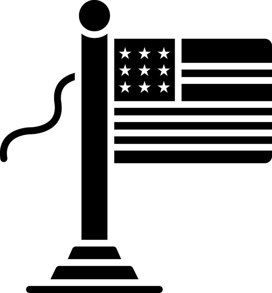 USA Flag Glyph Icon vector