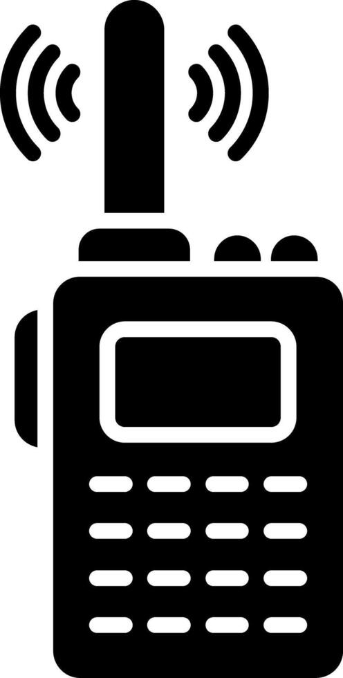Walkie Talkie Glyph Icon vector