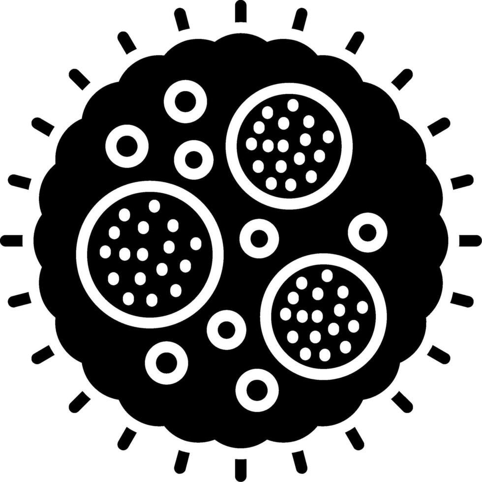 Virus Glyph Icon vector