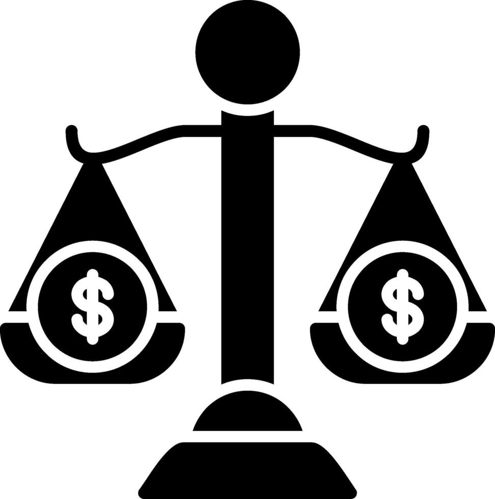 Balance Glyph Icon vector