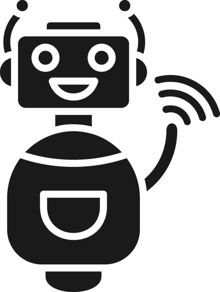 Bot Glyph Icon vector