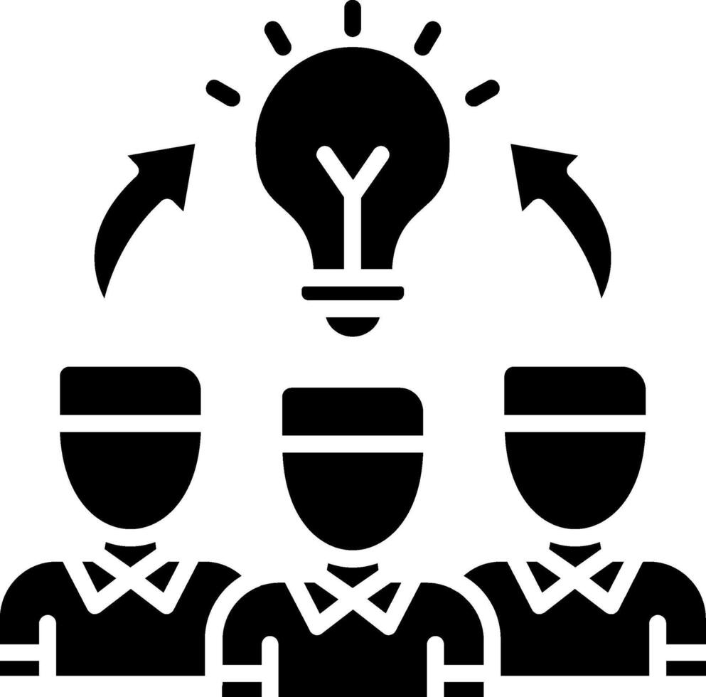 Brainstorm Glyph Icon vector