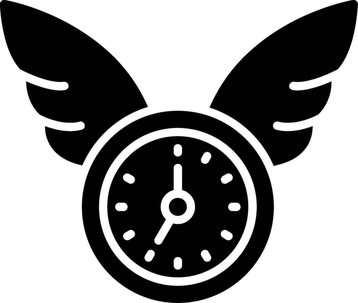 Clock Glyph Icon vector