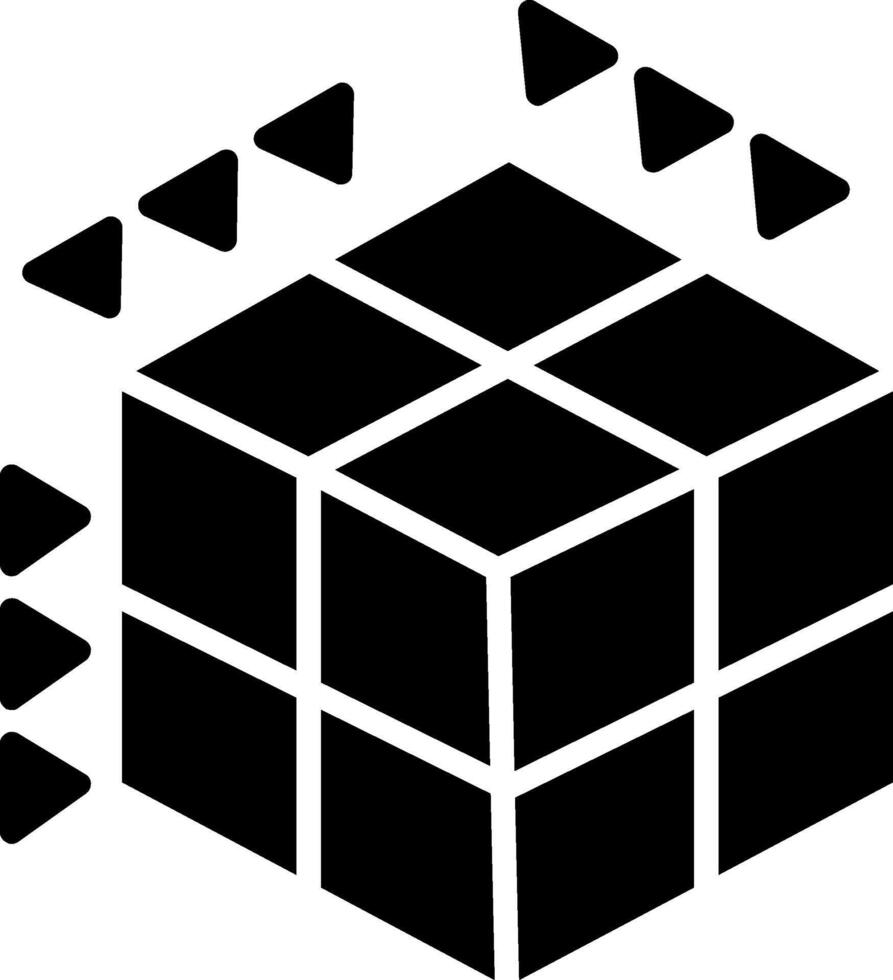 Dimension Glyph Icon vector