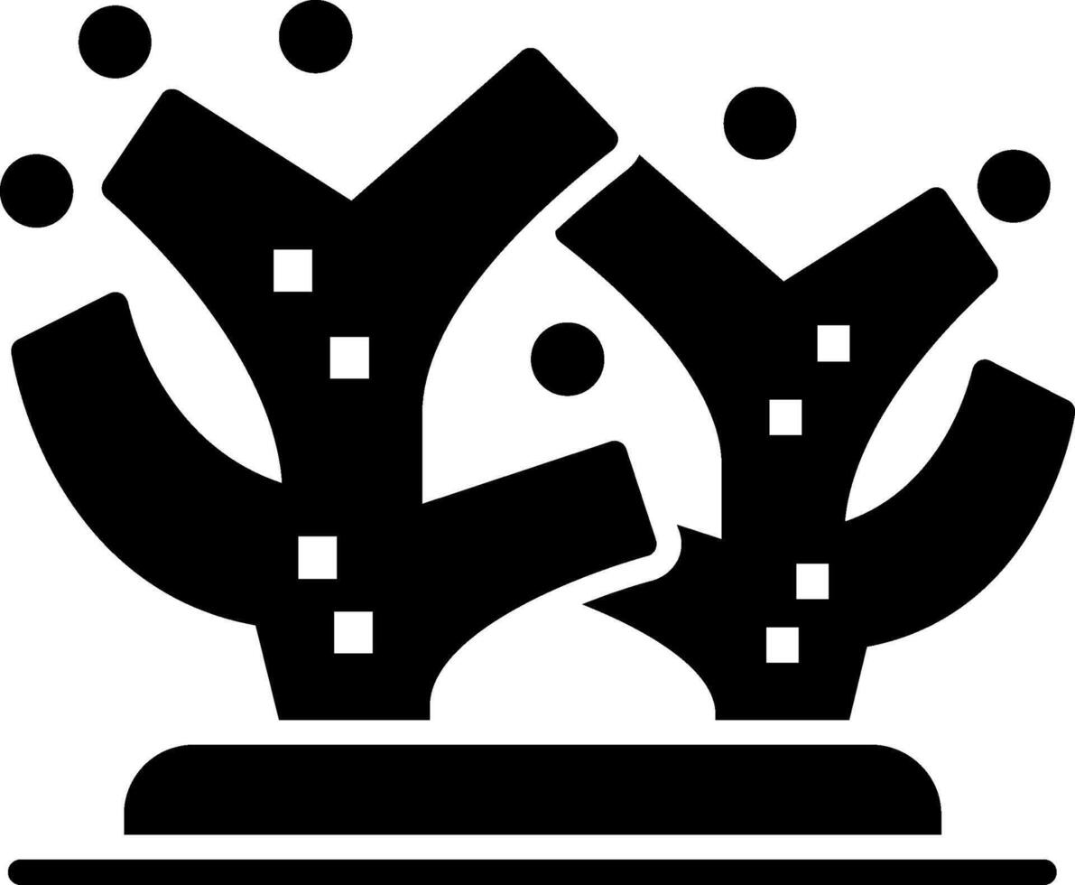 Coral Glyph Icon vector