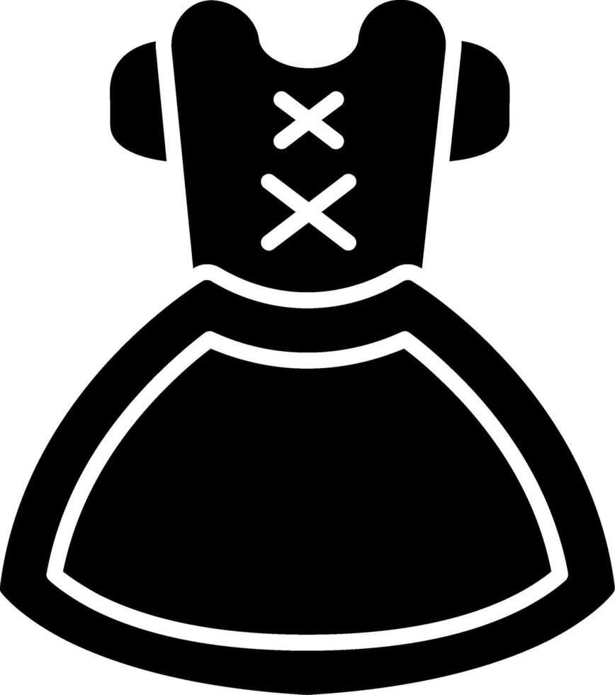 Dirndl Glyph Icon vector
