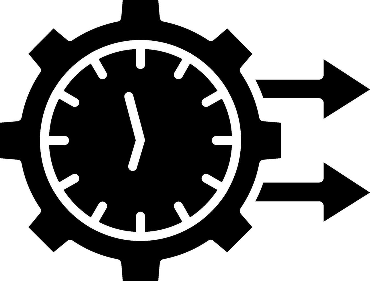 Fast Time Glyph Icon vector