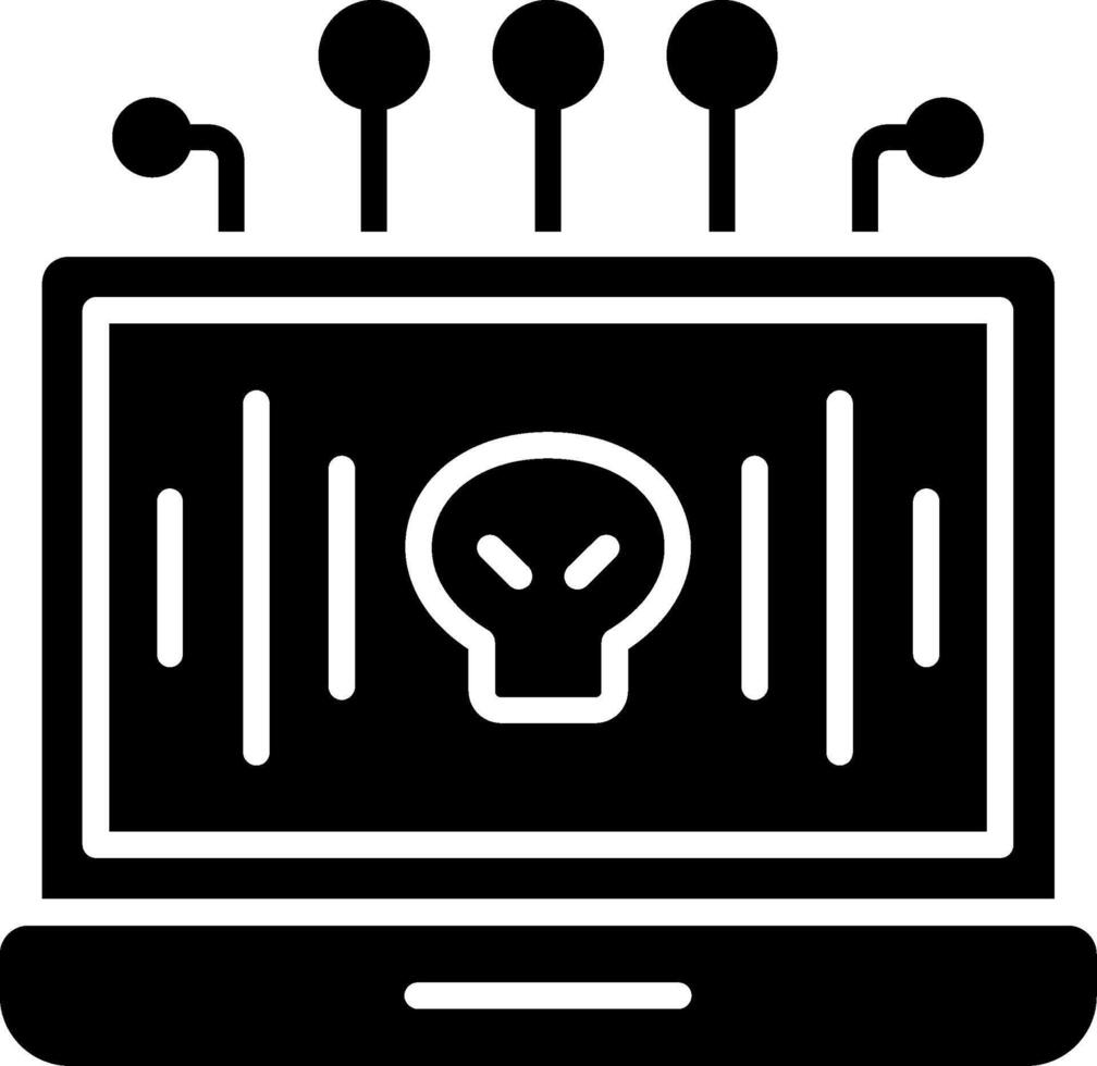 Hacker Glyph Icon vector