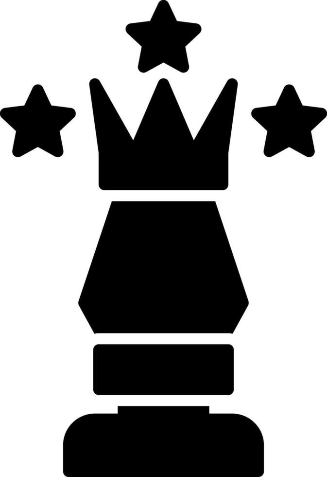 King Glyph Icon vector