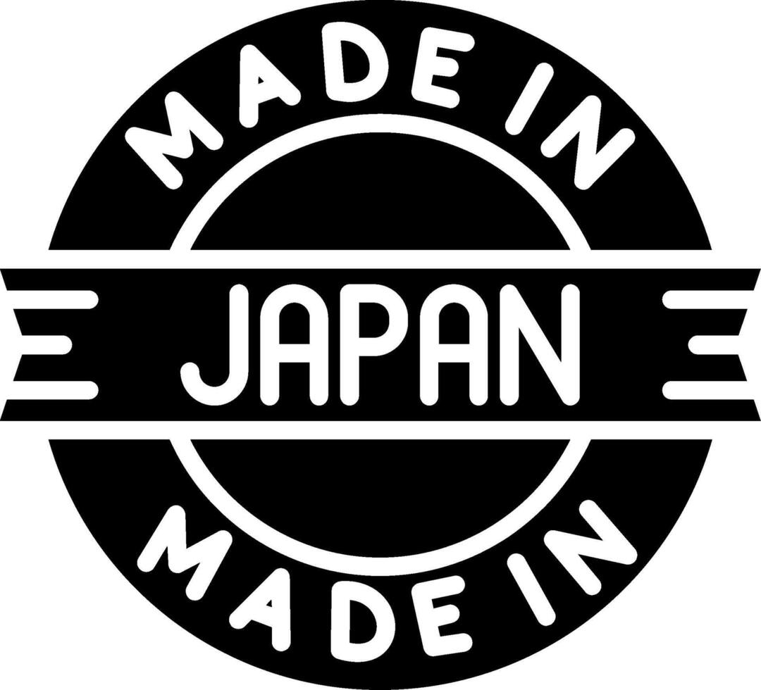 Made In Japan Glyph Icon vector