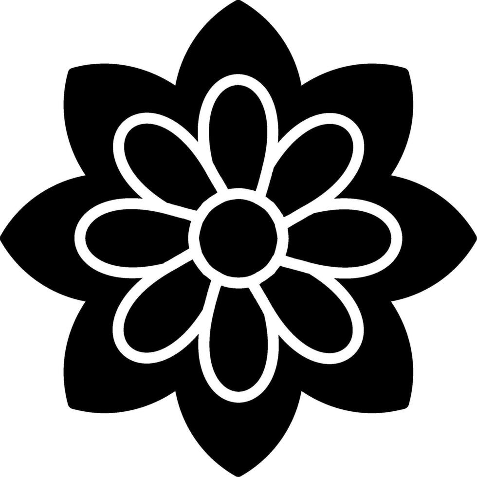 Morning Glory Glyph Icon vector