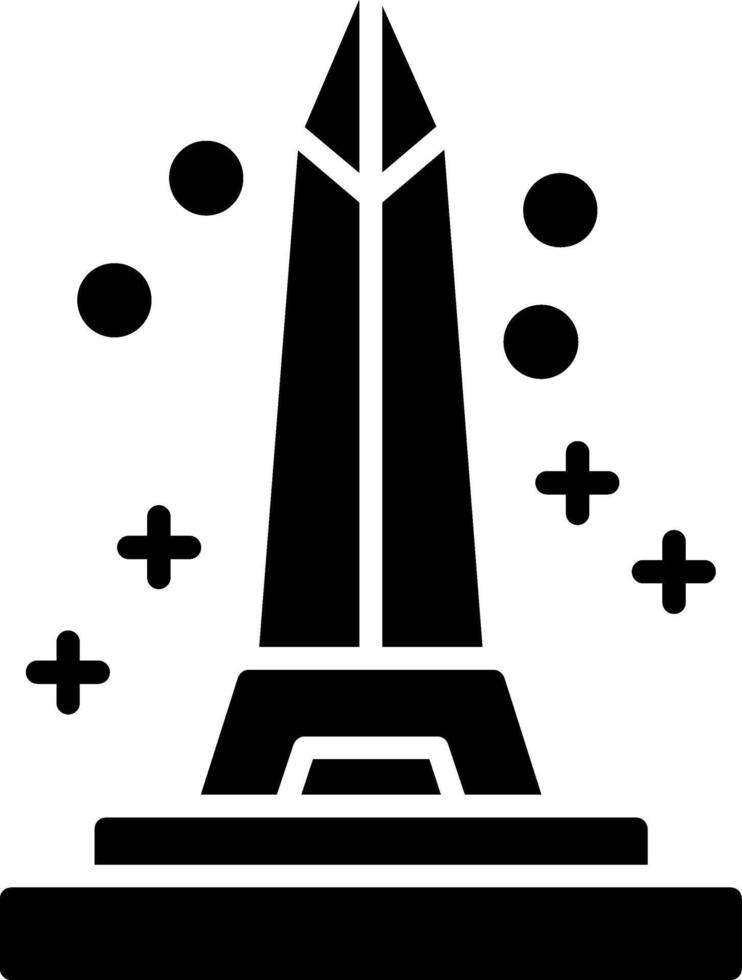 Obelisk Glyph Icon vector
