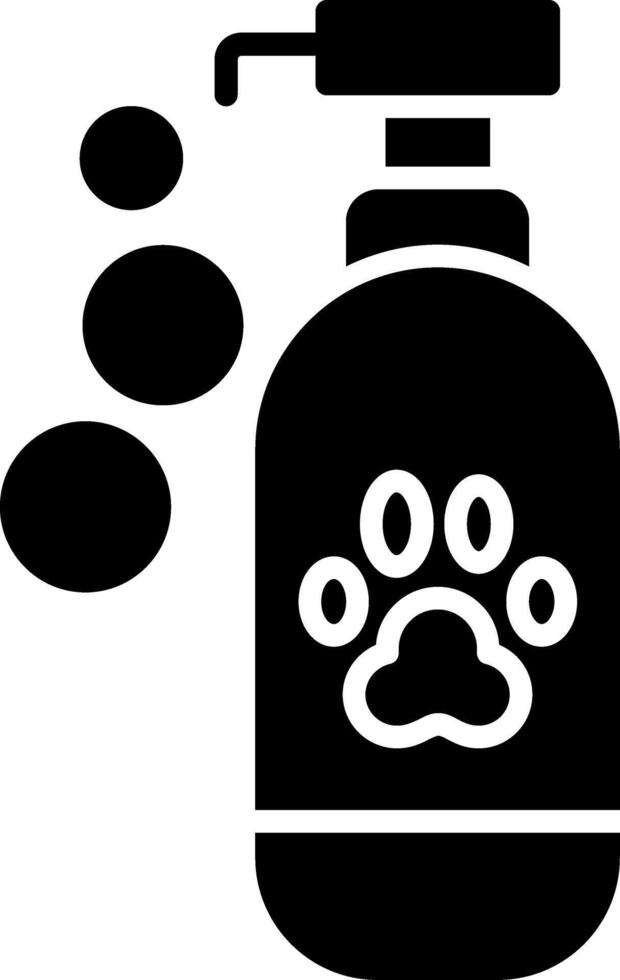 Pet Shampoo Glyph Icon vector