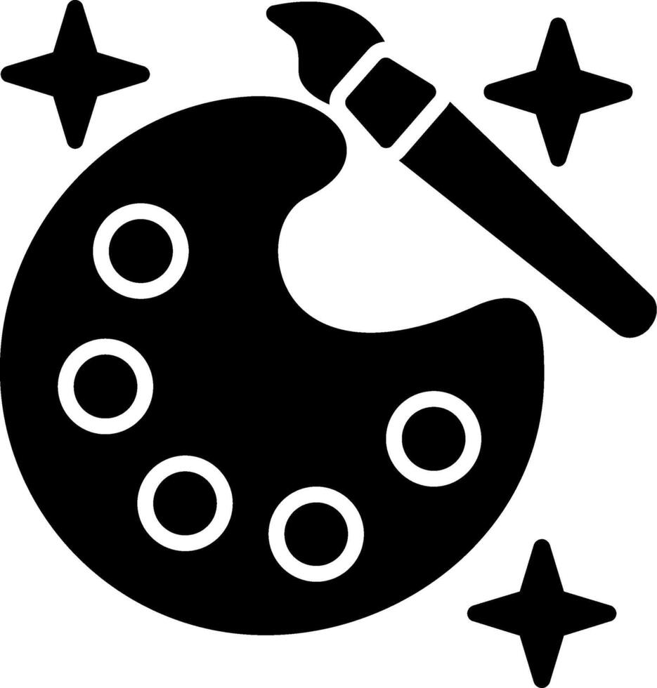 Paint Glyph Icon vector